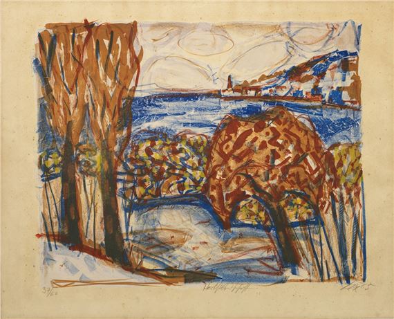 "Herbstlandschaft". Originaltitel by Otto Dix, 1965