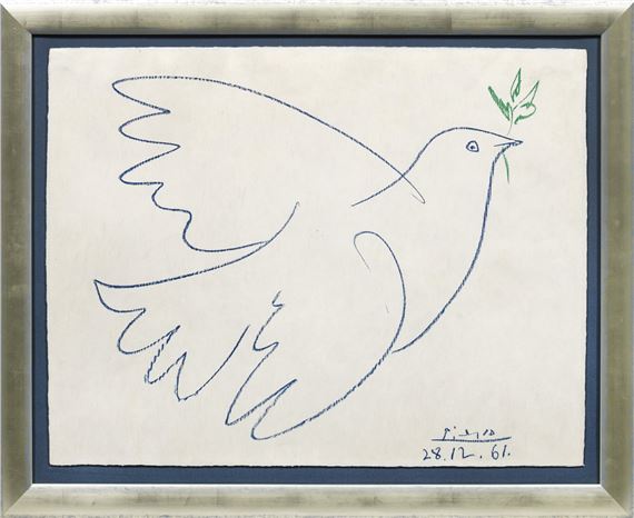 Pablo Picasso | Colombe volant/La Colombe de la Paix/La colombe bleue