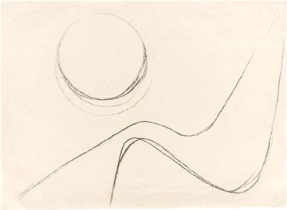 Circle with curves. by Hermann Glöckner, 1961