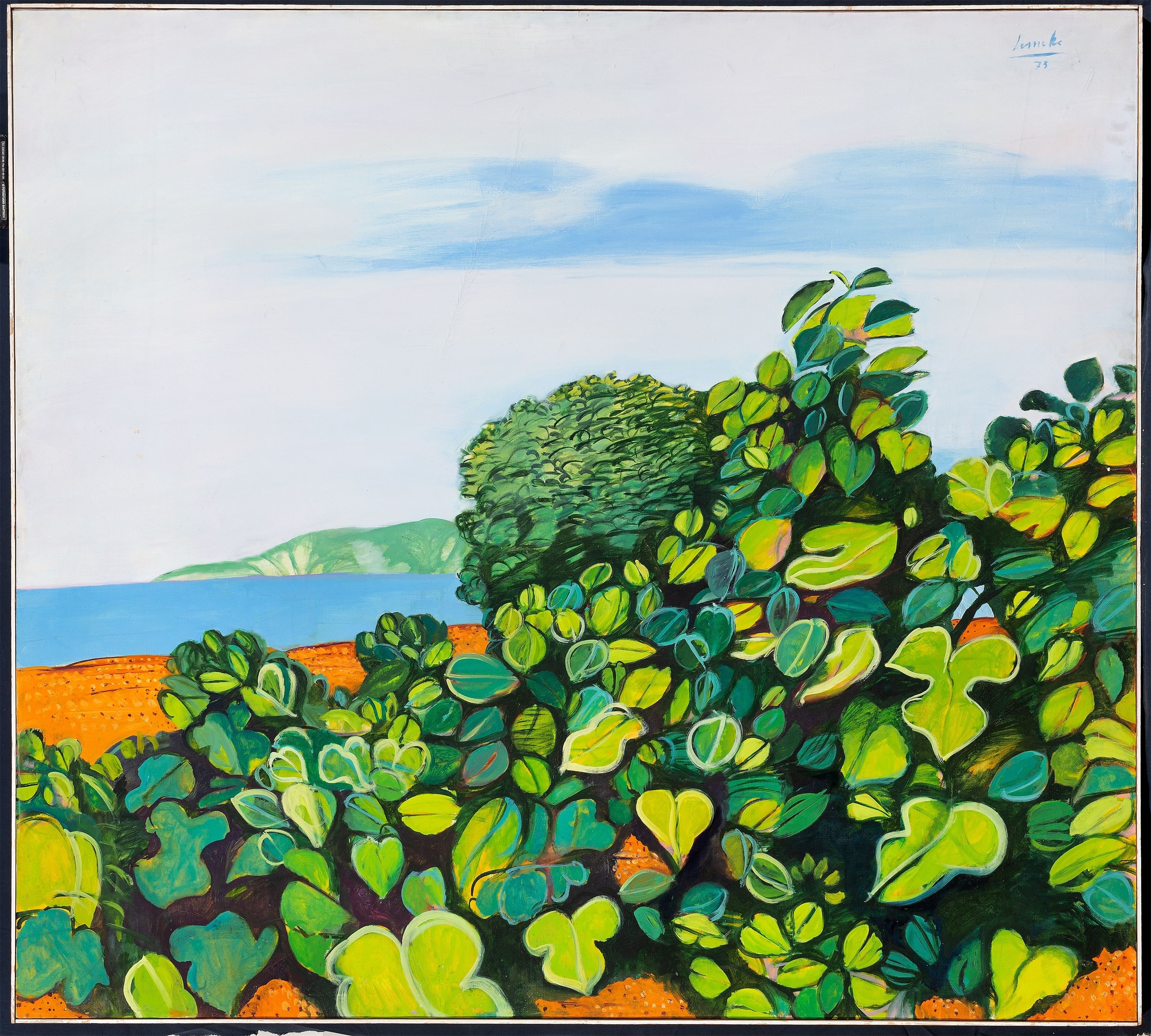 Artwork by Dietmar Lemcke, Ferienlandschaft II, Made of Oil on canvas
