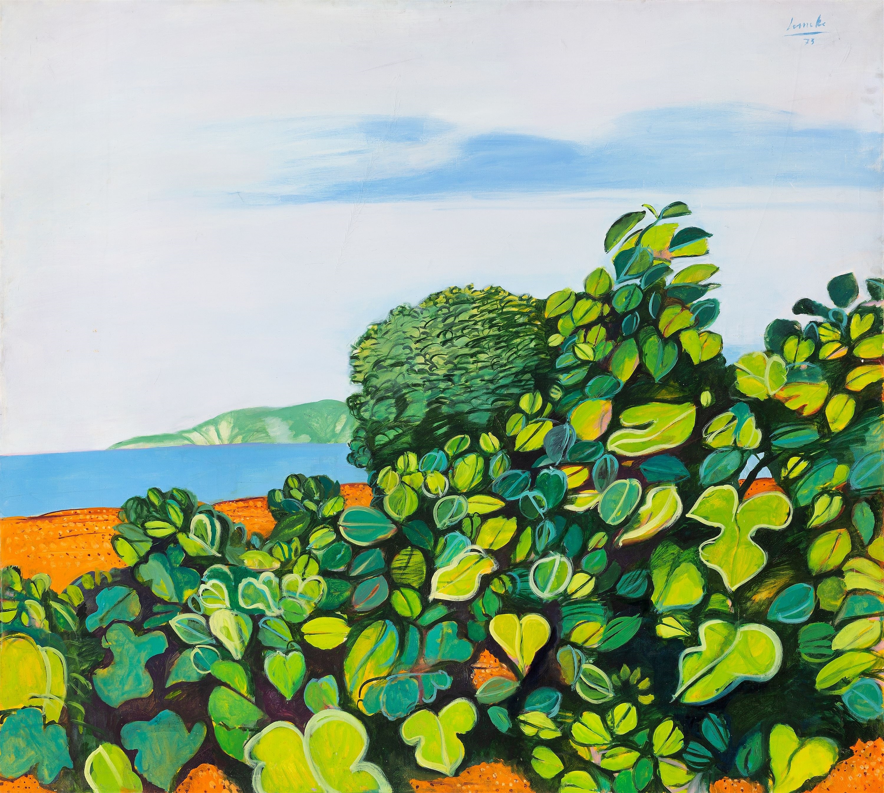 Artwork by Dietmar Lemcke, Ferienlandschaft II, Made of Oil on canvas