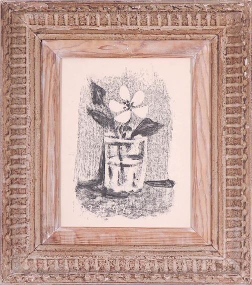 Pablo Picasso、Verre et vase de fleurs