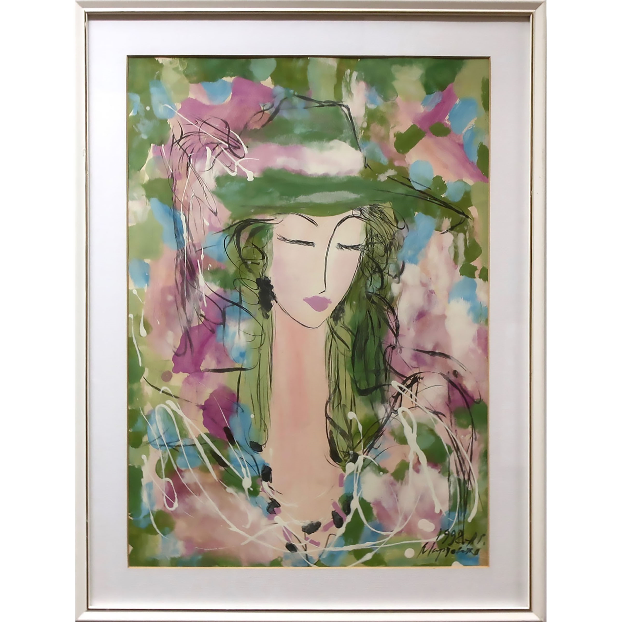 Vitali Marchenko | UNTITLED (LADY WITH GREEN HAT) | MutualArt