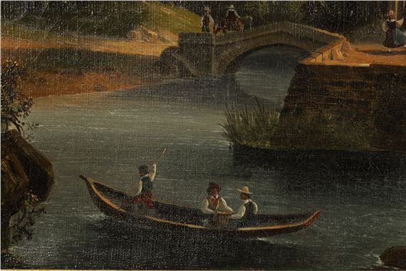 Continental School, 19th Century | Depicting a rivered landscape (19th ...