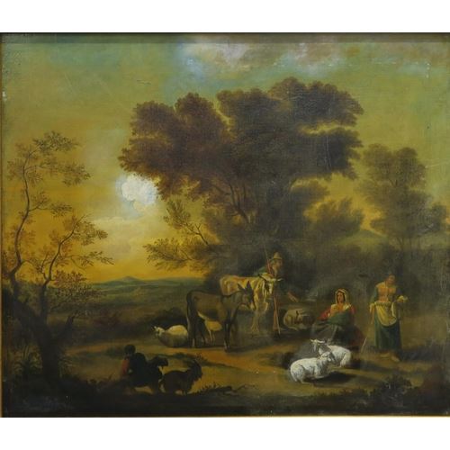 William Shayer Sr. | Family with cattle and sheep in a woodland | MutualArt