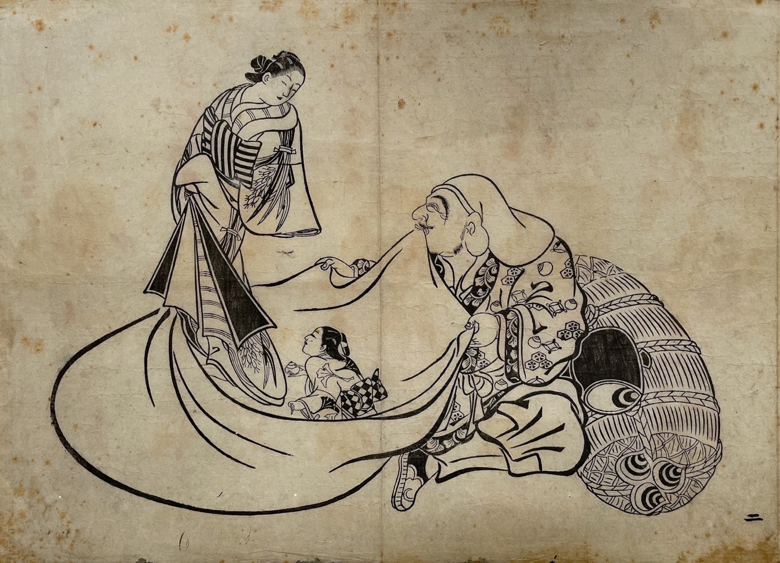 Okumura Masanobu | La Courtisane Yūjo et Daikoku lui révélant le