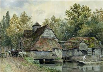 Nathaniel Everett Green FRAS - Nathaniel Everett Green FRAS (1823-1899) -  1882 Watercolour, Windsor Castle For Sale at 1stDibs