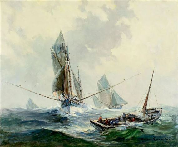 Robert LaRoche | Ships at Sea (1943) | MutualArt