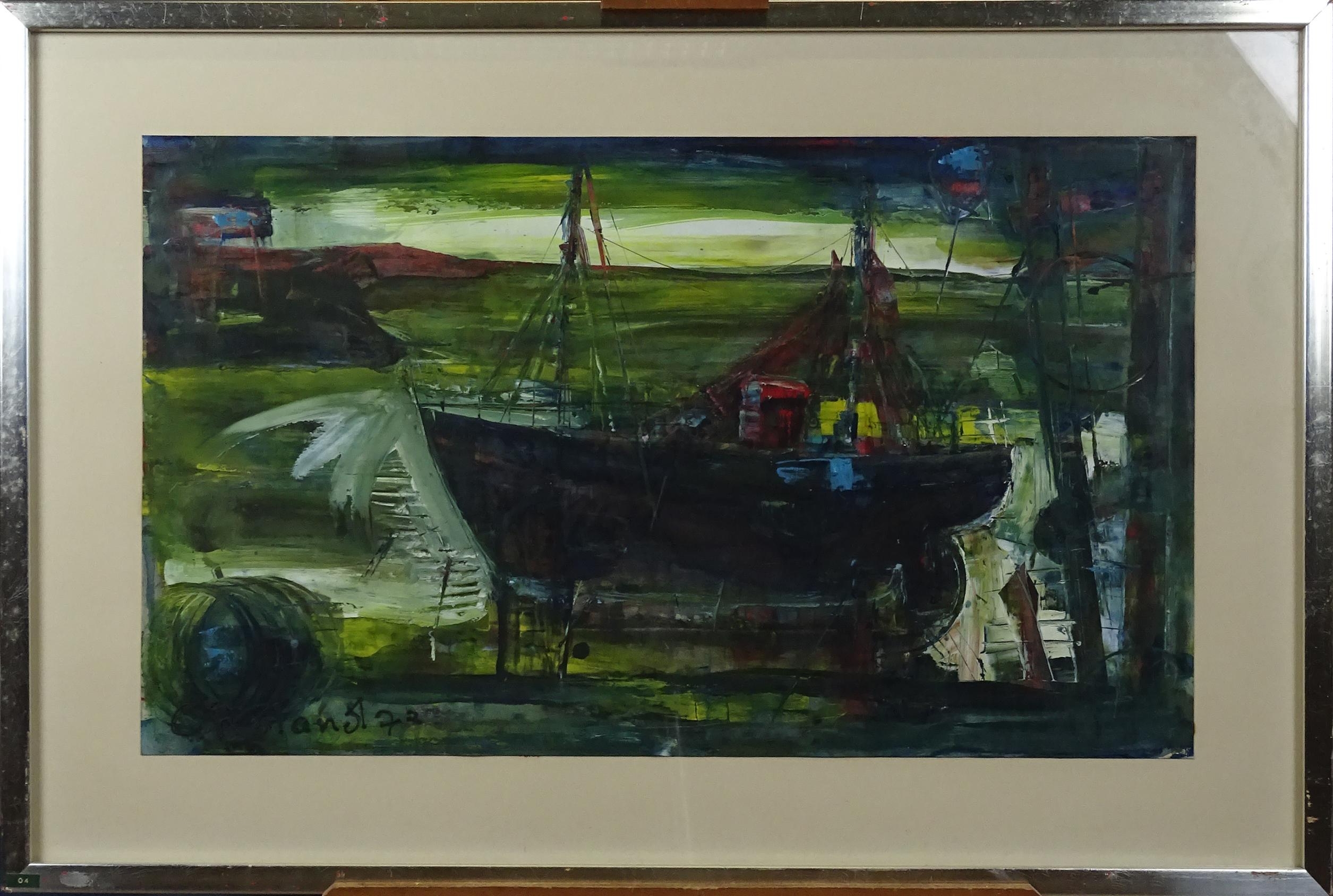 George Roland Hackett | Bateau au port (1973) | MutualArt
