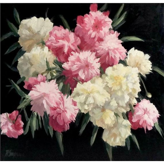Untitled - Pink and White Bouquet by Heather Sayeau