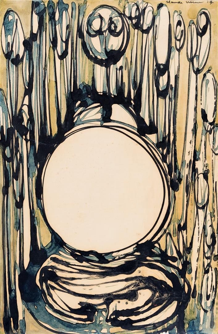 Artwork by Jean-Paul Ledeur, Composition, Made of Oil on paper mounted on canvas