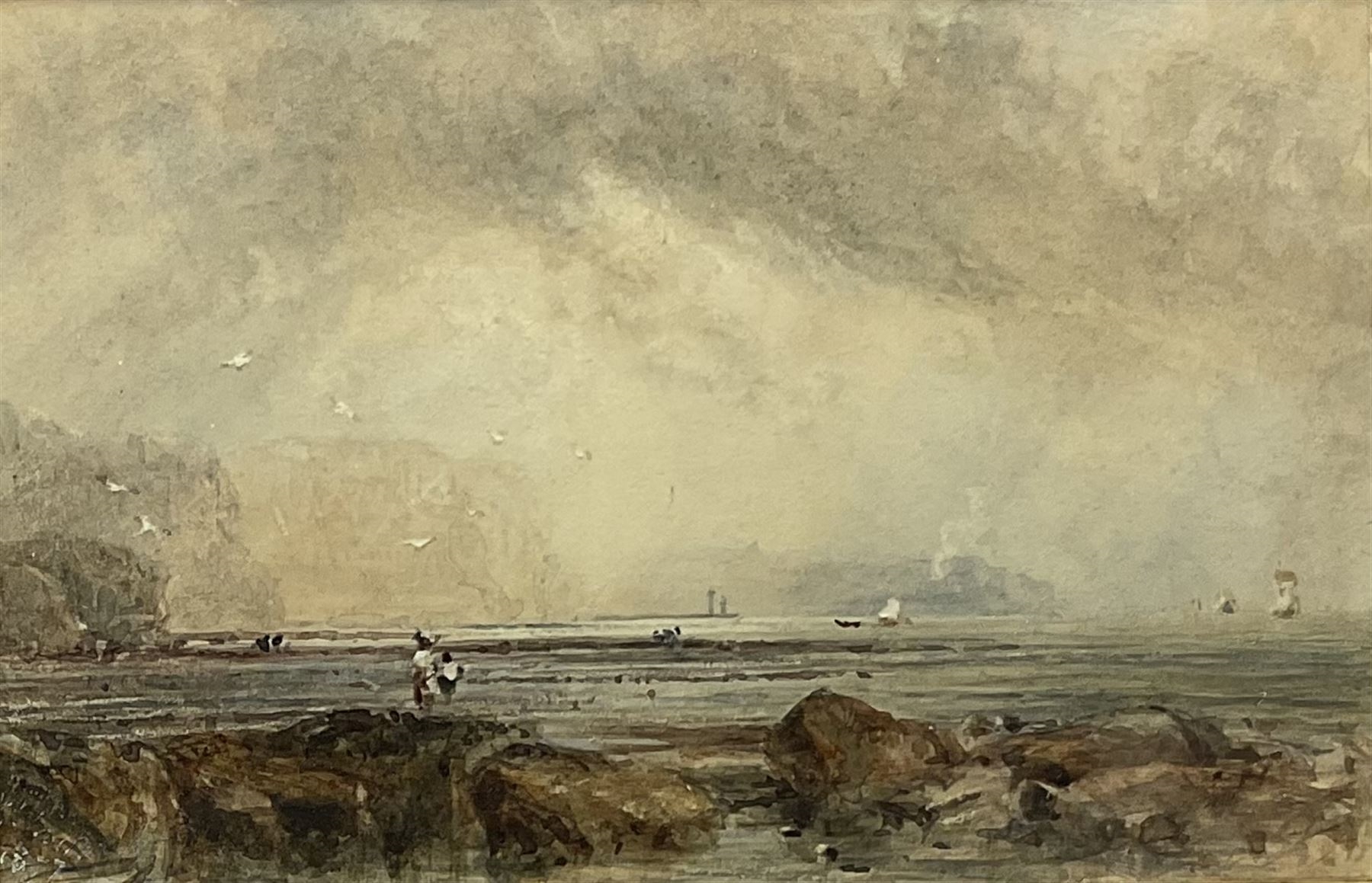 George Weatherill | Looking towards Whitby Piers and Kettleness in the ...