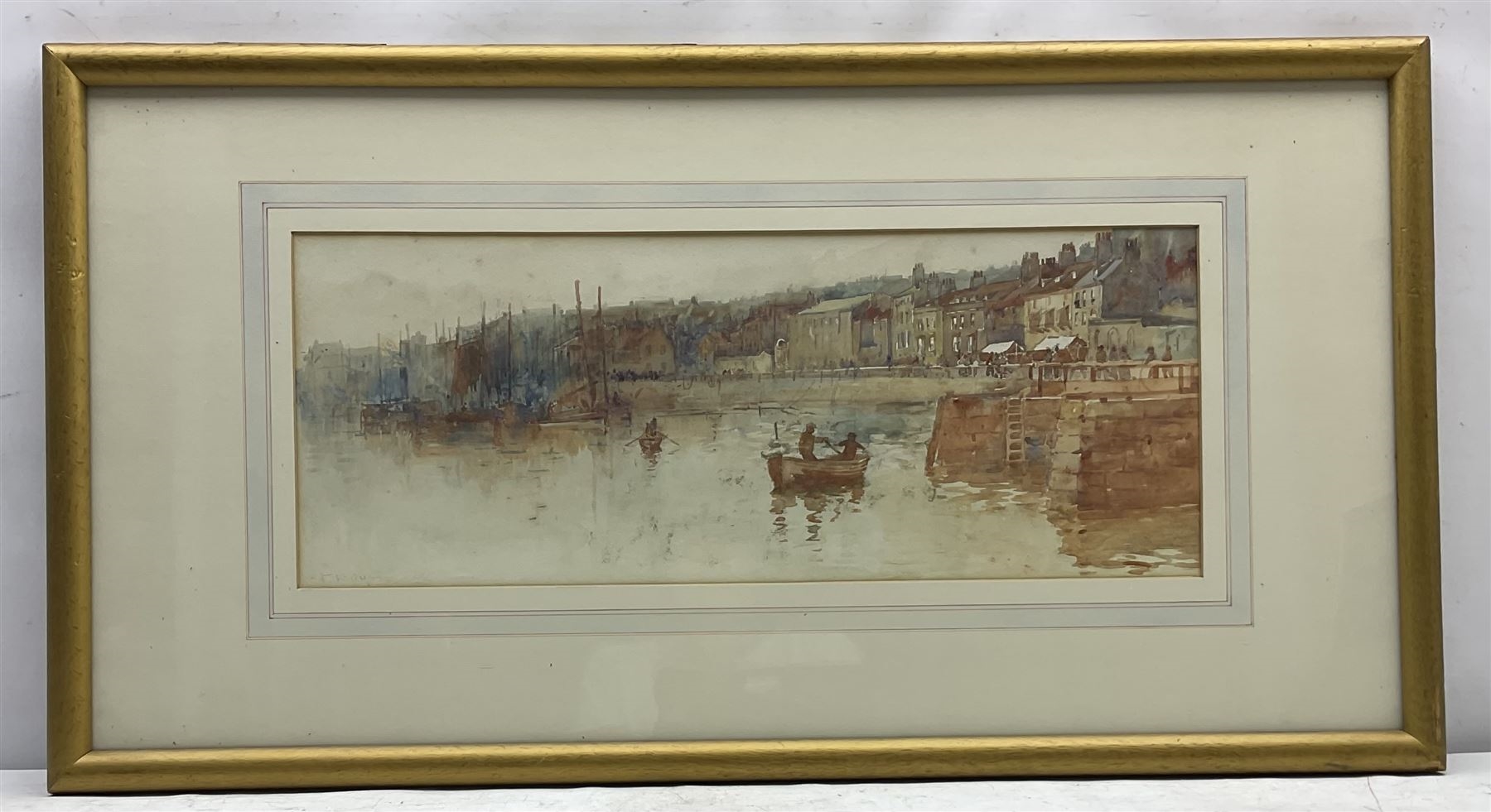 Frank Rousse | Fishing Boats and Paddle Steamer alongside Pier Road ...