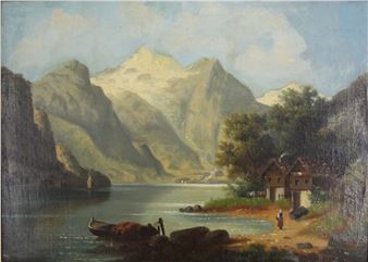 Landscape with a Cottage - Peter August