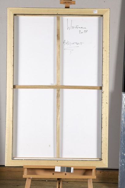 Artwork by Hervé Loiseau, Self-portrait, Made of Mixed media on canvas