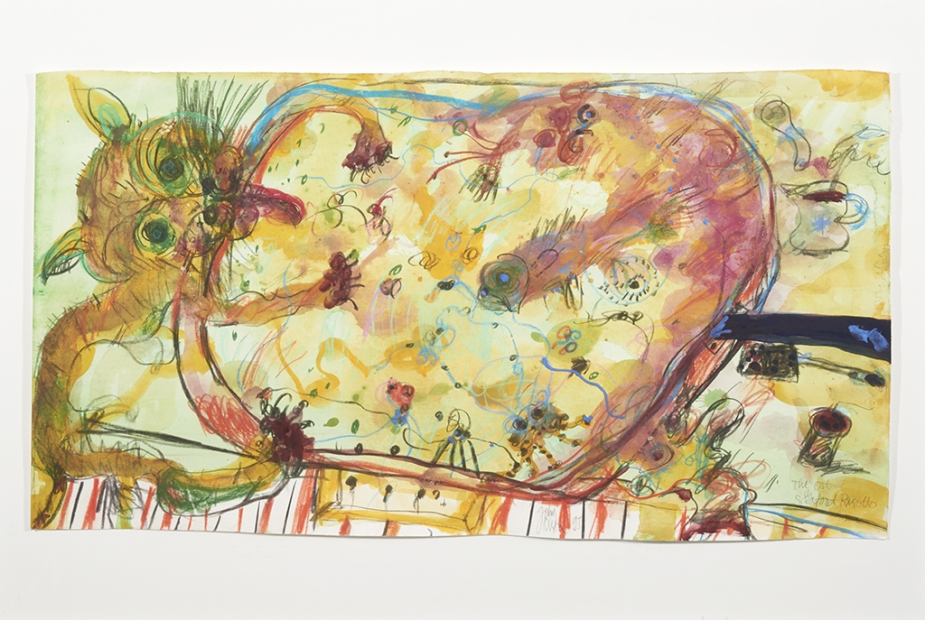John Olsen | The Cat & Seafood Risotto (1995) | MutualArt