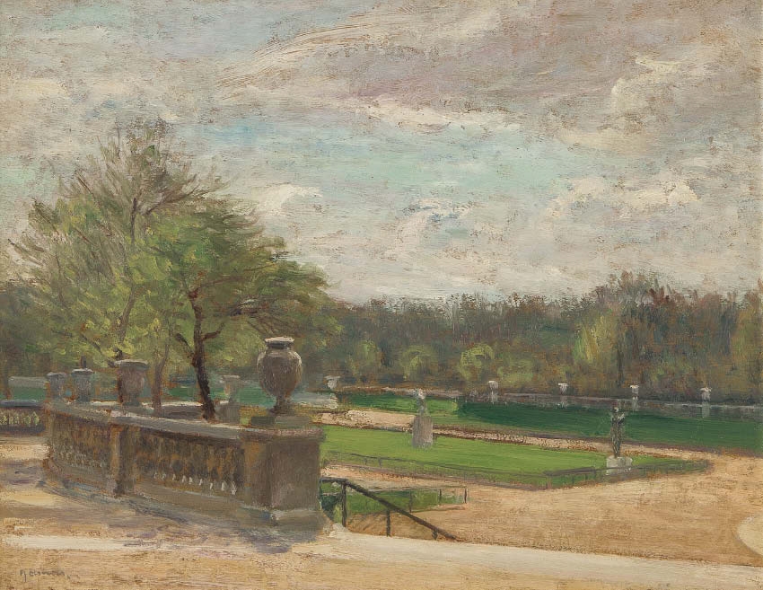 Artwork by Shintaro Yamashita, Jardin du Luxembourg, Paris, Made of oil on board