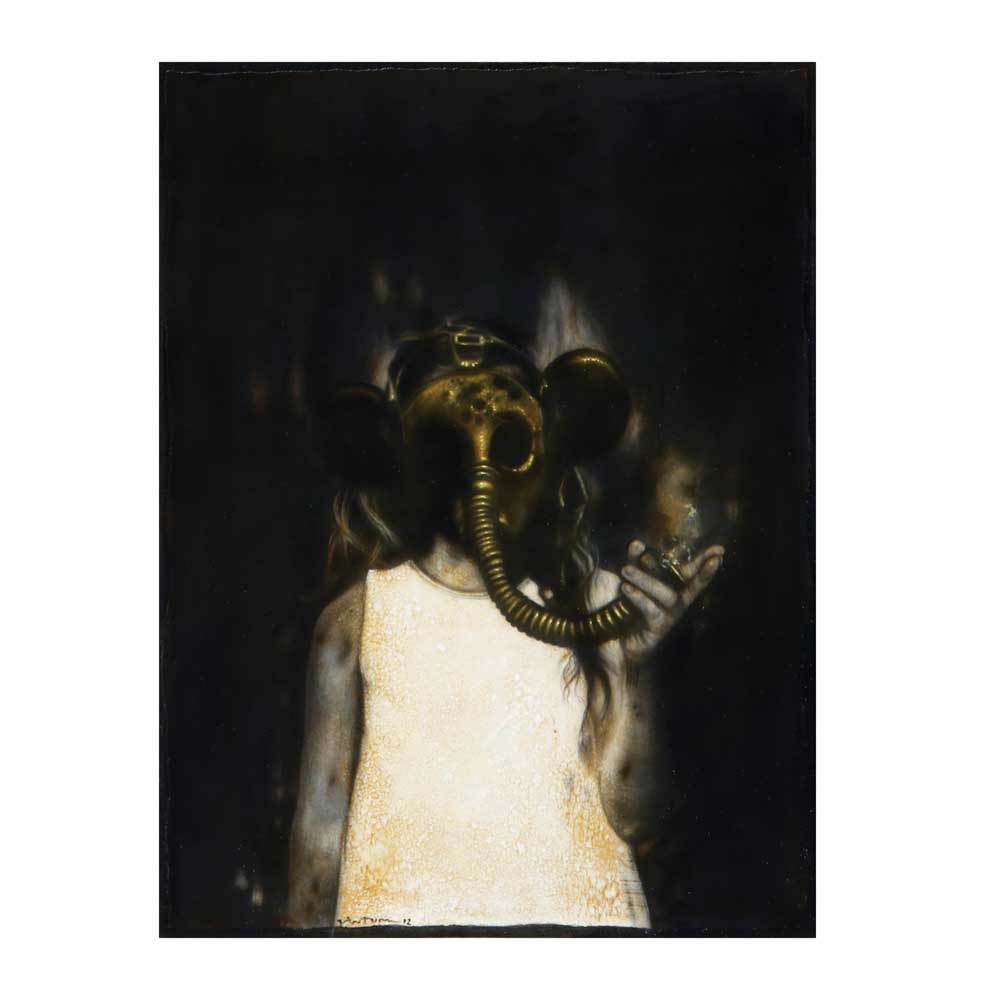 Artwork by Ronald Ventura, Filter, Made of oil on canvas mounted on board