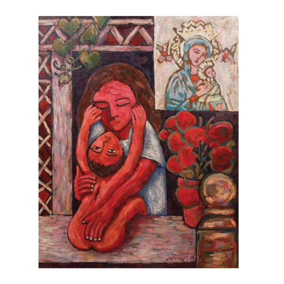 Mother and Child by Mario Parial, dated 1978