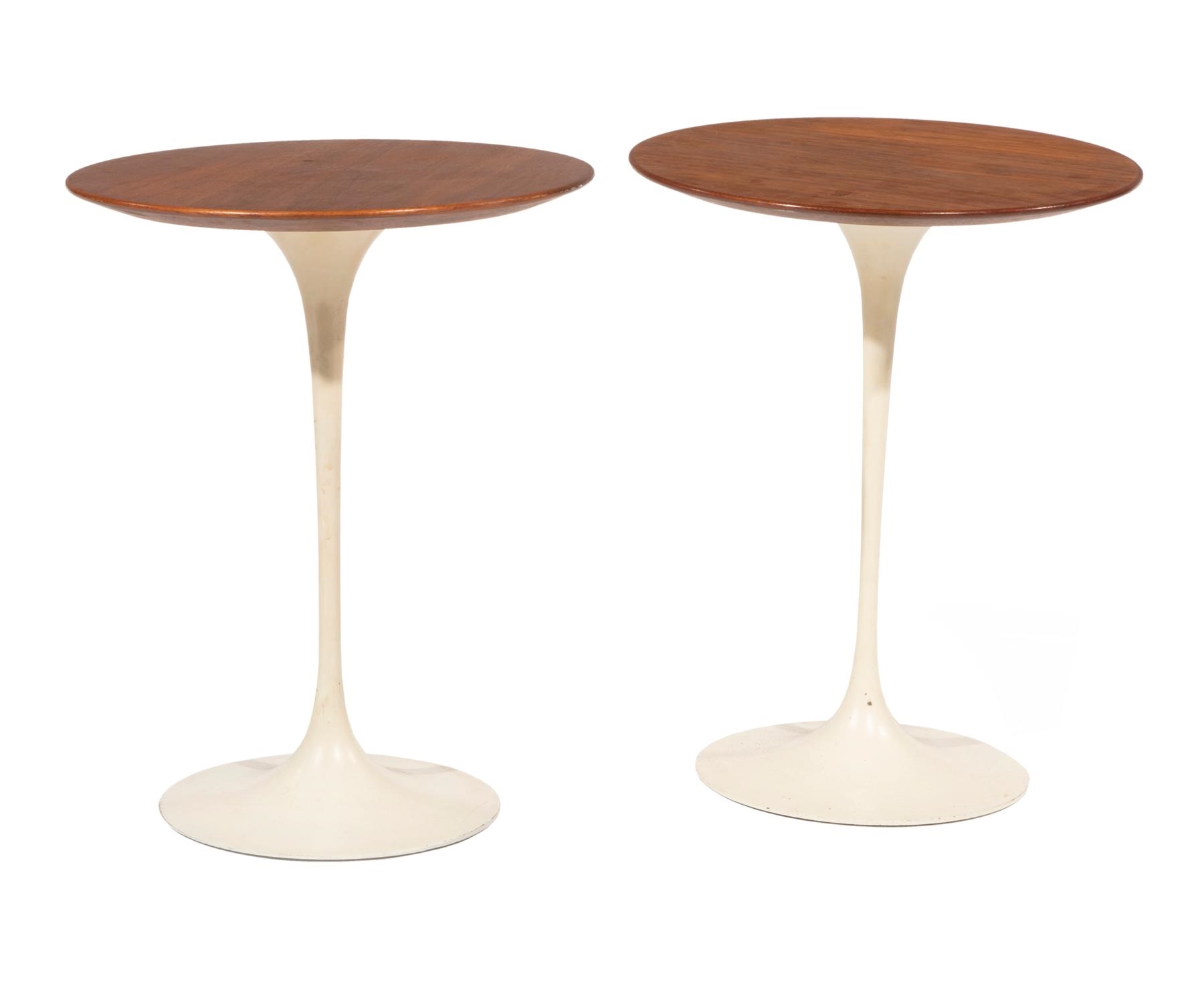 Eero Saarinen Eero Saarinen for Knoll Tulip End Tables (1969) MutualArt