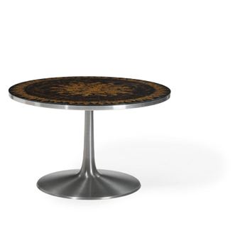 A circular table with aluminium base - Susanne Fjeldsoe Mygge