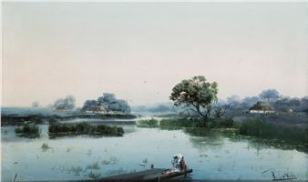 Morning on the river - Nikolai Alexandrovich Sergeev