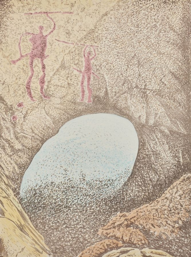 Artwork by Valter Bessarp, Lyckostenen, Made of Litograph in colors