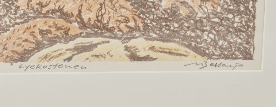 Artwork by Valter Bessarp, Lyckostenen, Made of Litograph in colors