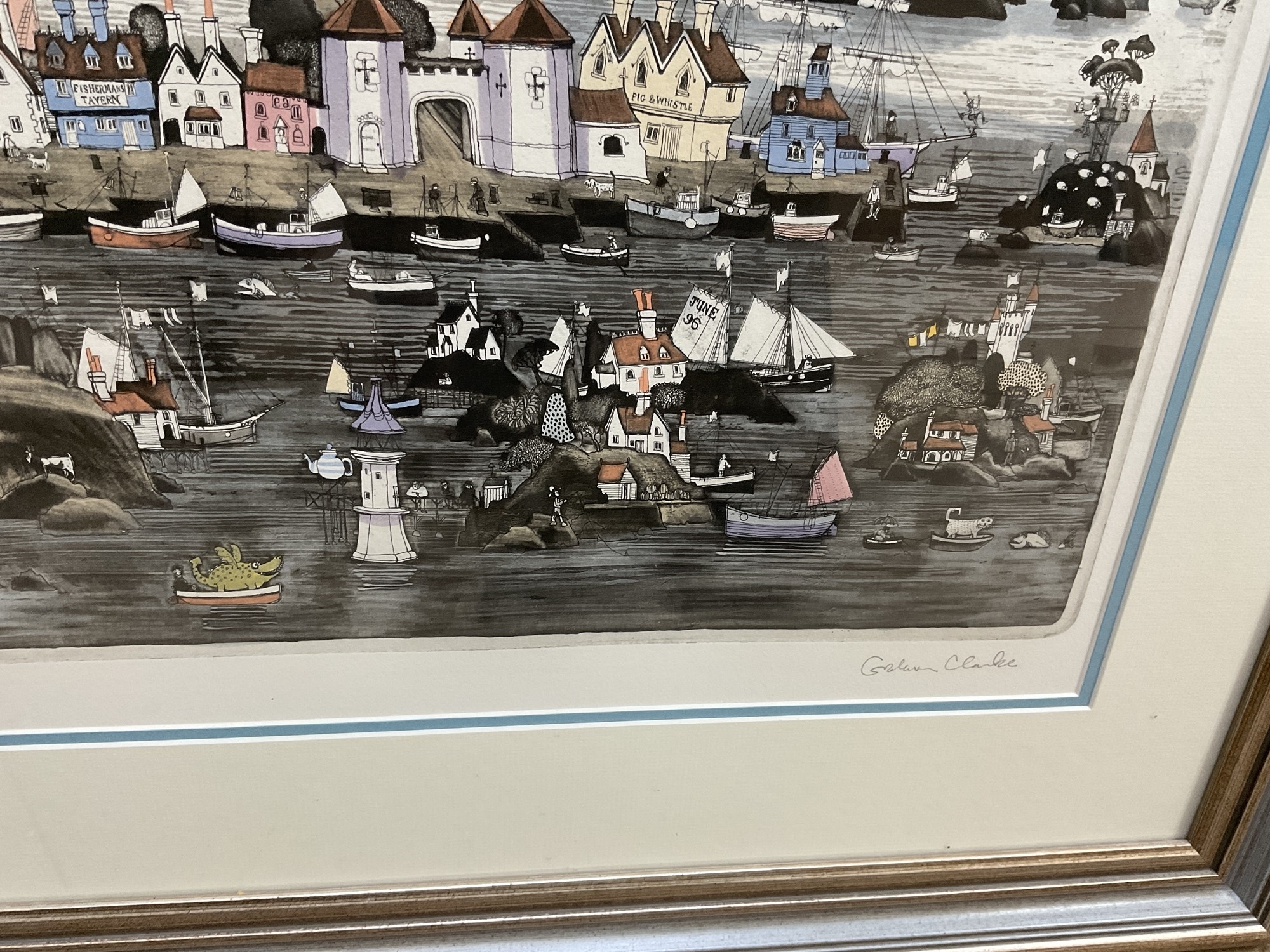 Graham Clarke etching and aquatint, Monday, numbered 199/300