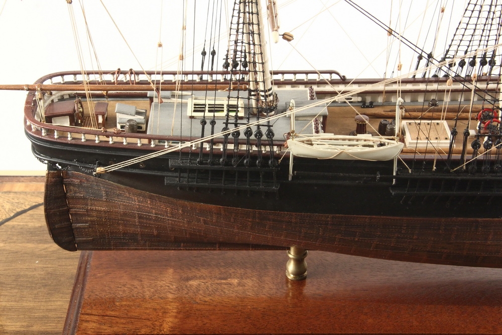 Donald Mckay CASED SAILING SHIP MODEL ON STAND American Clipper