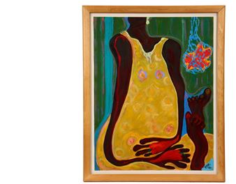 PATRICIA ERICKSON (Contemporary Costa Rica) - "Woman with Red Peppers" - Patricia Erickson