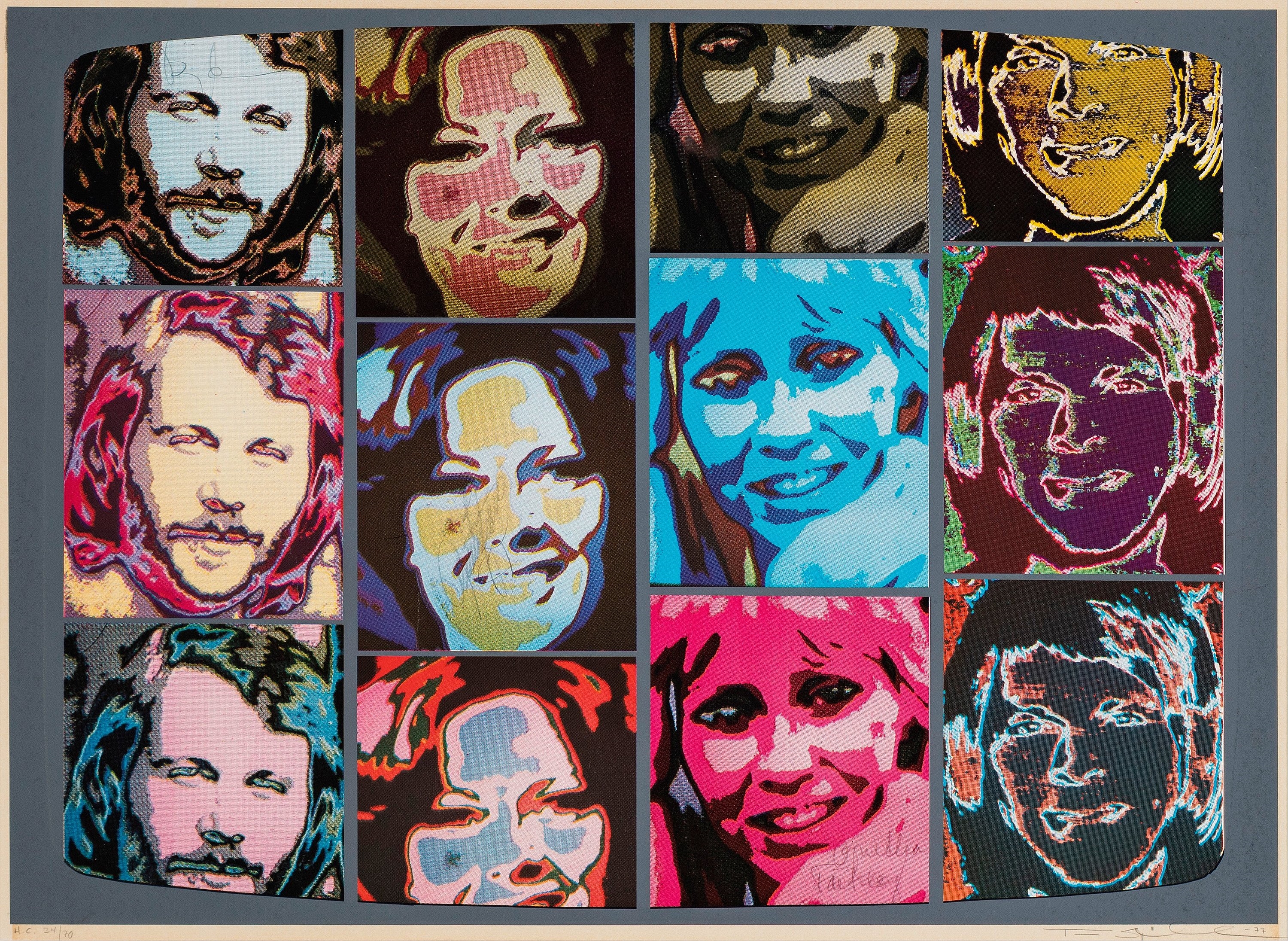 Artwork by Ture Sjölander, "ABBA", Made of Silkscreen in color