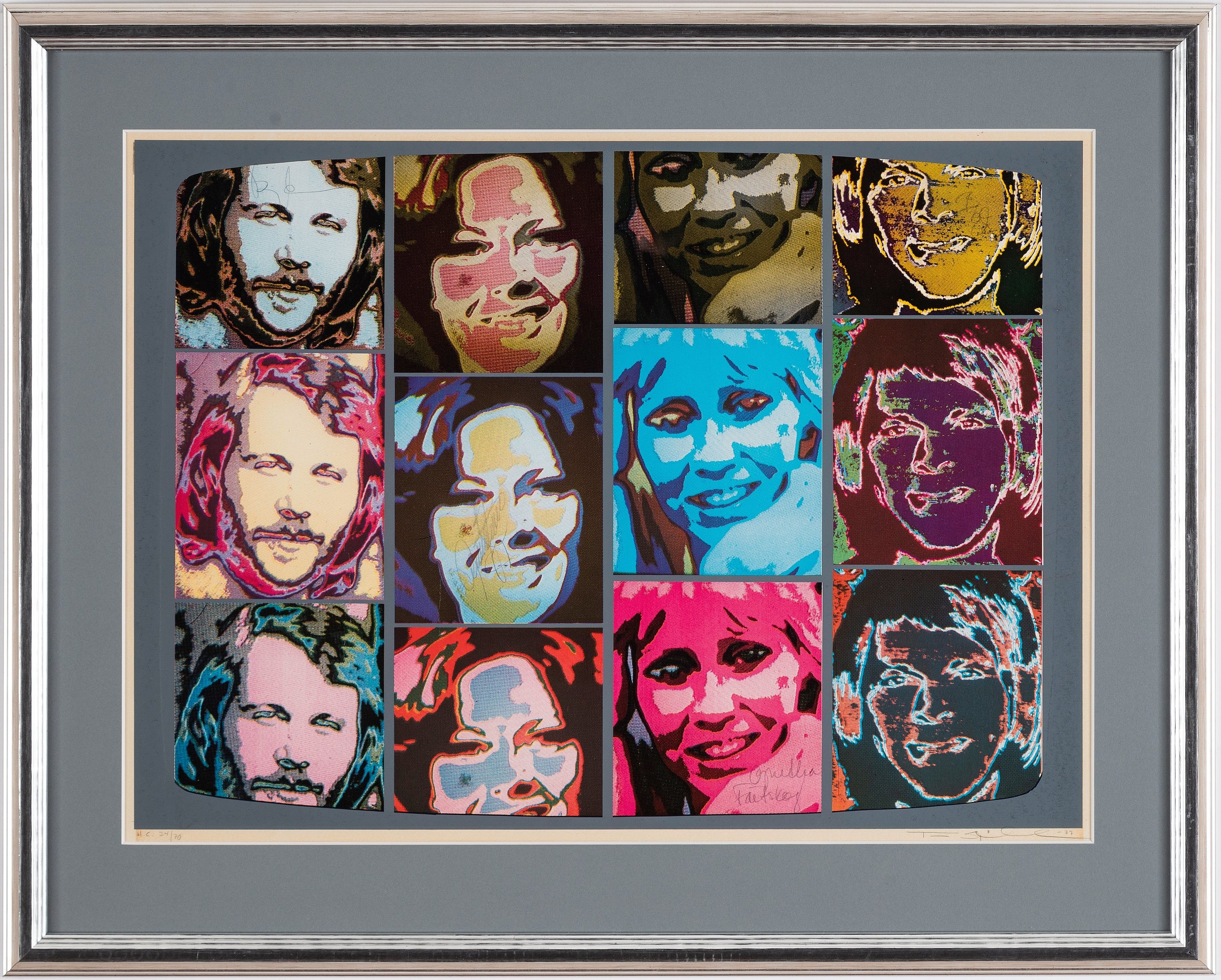 Artwork by Ture Sjölander, "ABBA", Made of Silkscreen in color