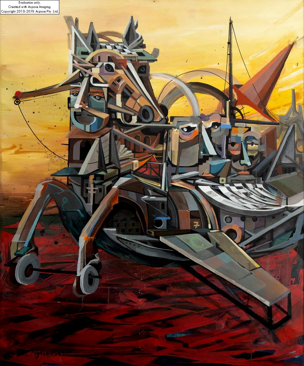 Artwork by Mikolaj Setowski, Bucefalos, Made of oil/canvas