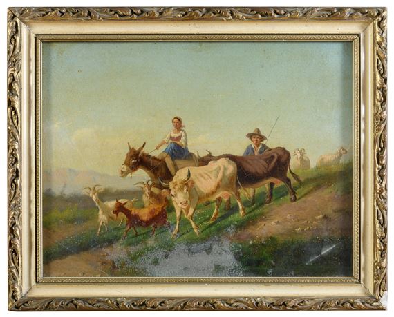 RITORNO DAI CAMPI by Roman School, 19th Century