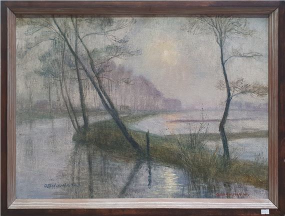 Mondaufgang' (Moonrise) by Otto Modersohn, 1941
