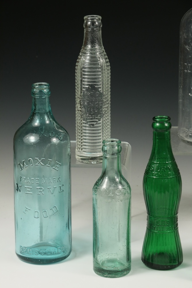 Vintage Coca Cola and Coke Bottle Lot, Green Glass, Set of 3