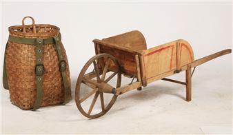 (2) Piece Lot of Maine Crafted Vintage Wooden Items - A. Stuart