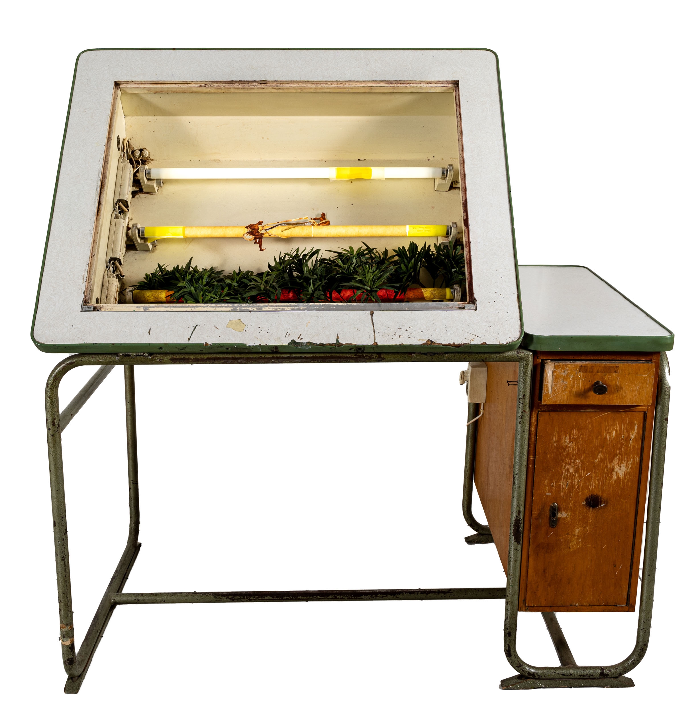 Artwork by Benjamin Saurer, Untitled, Made of lightbox, neon