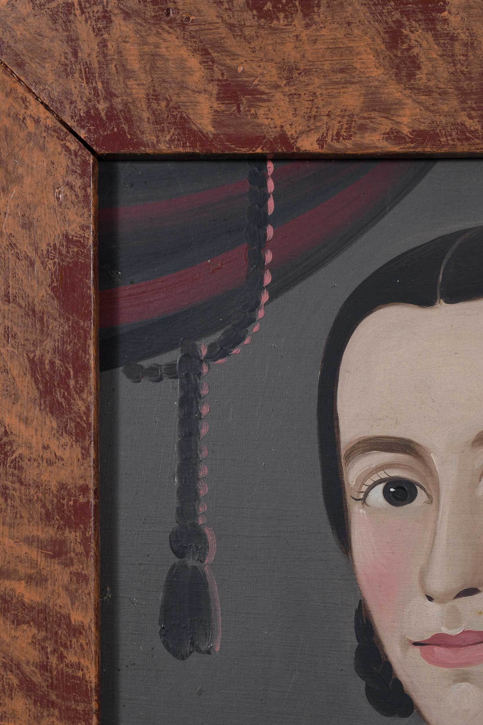 Artwork by Sturtevant J. Hamblin, Portrait of a Young Woman, Made of oil on board