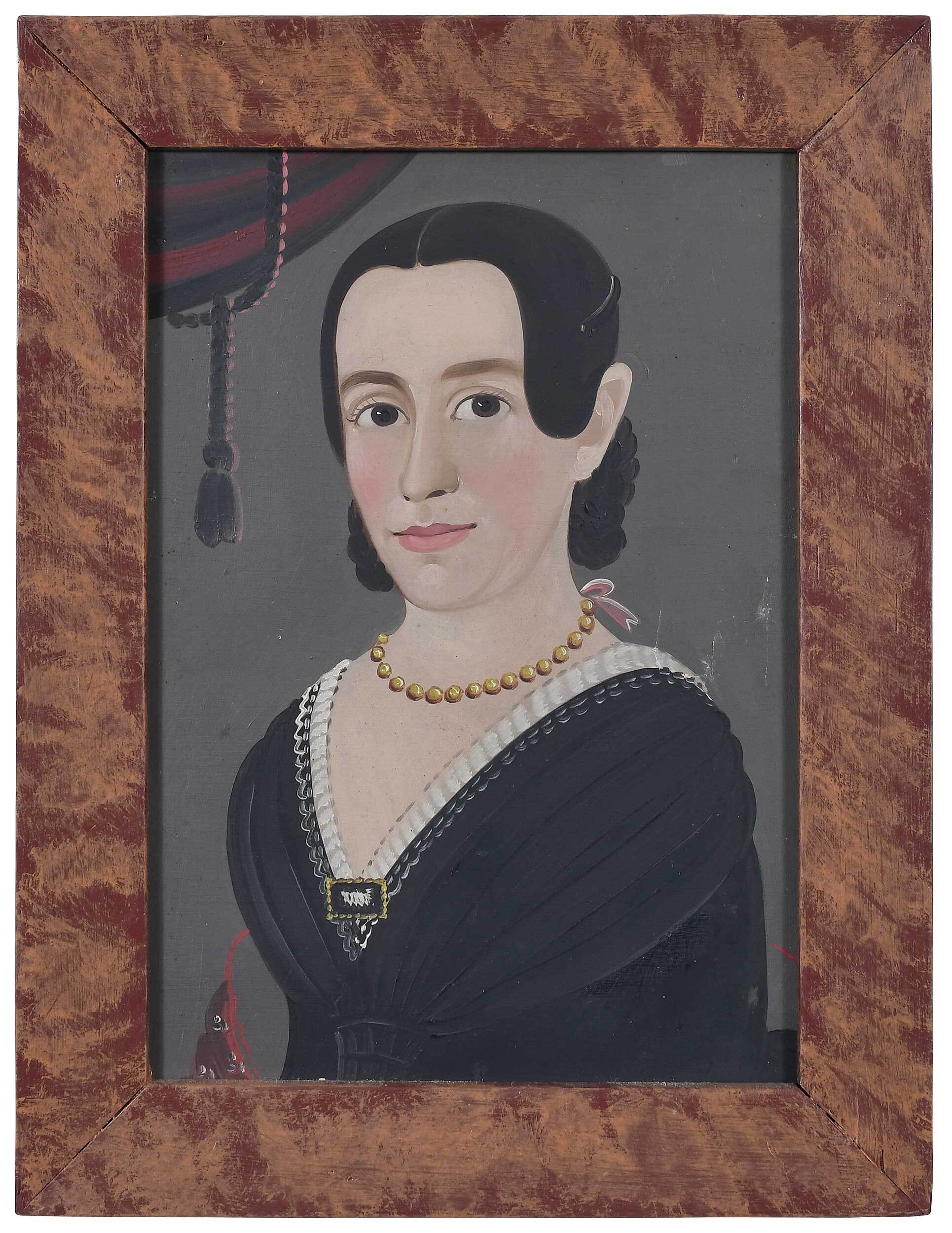 Artwork by Sturtevant J. Hamblin, Portrait of a Young Woman, Made of oil on board