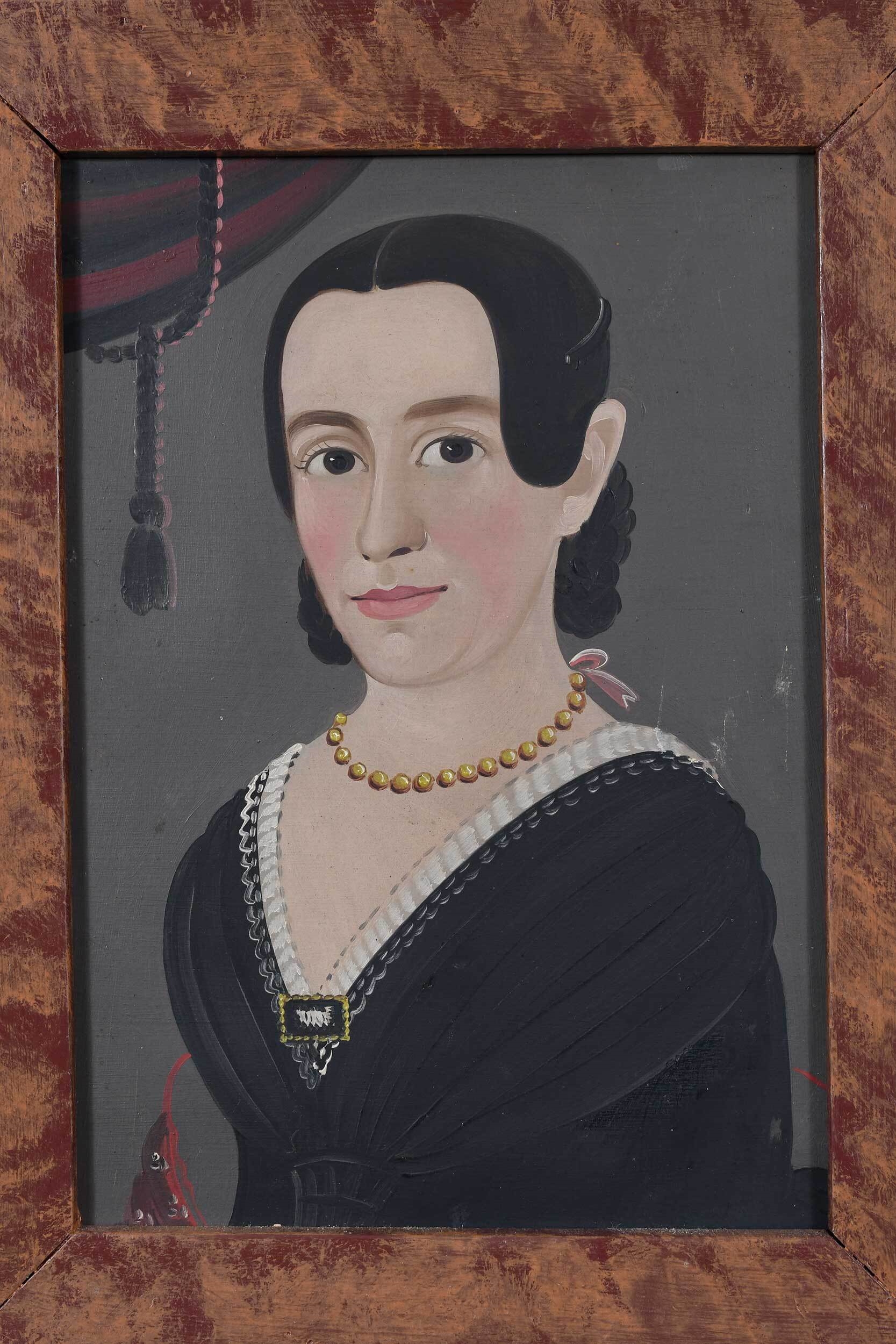 Artwork by Sturtevant J. Hamblin, Portrait of a Young Woman, Made of oil on board
