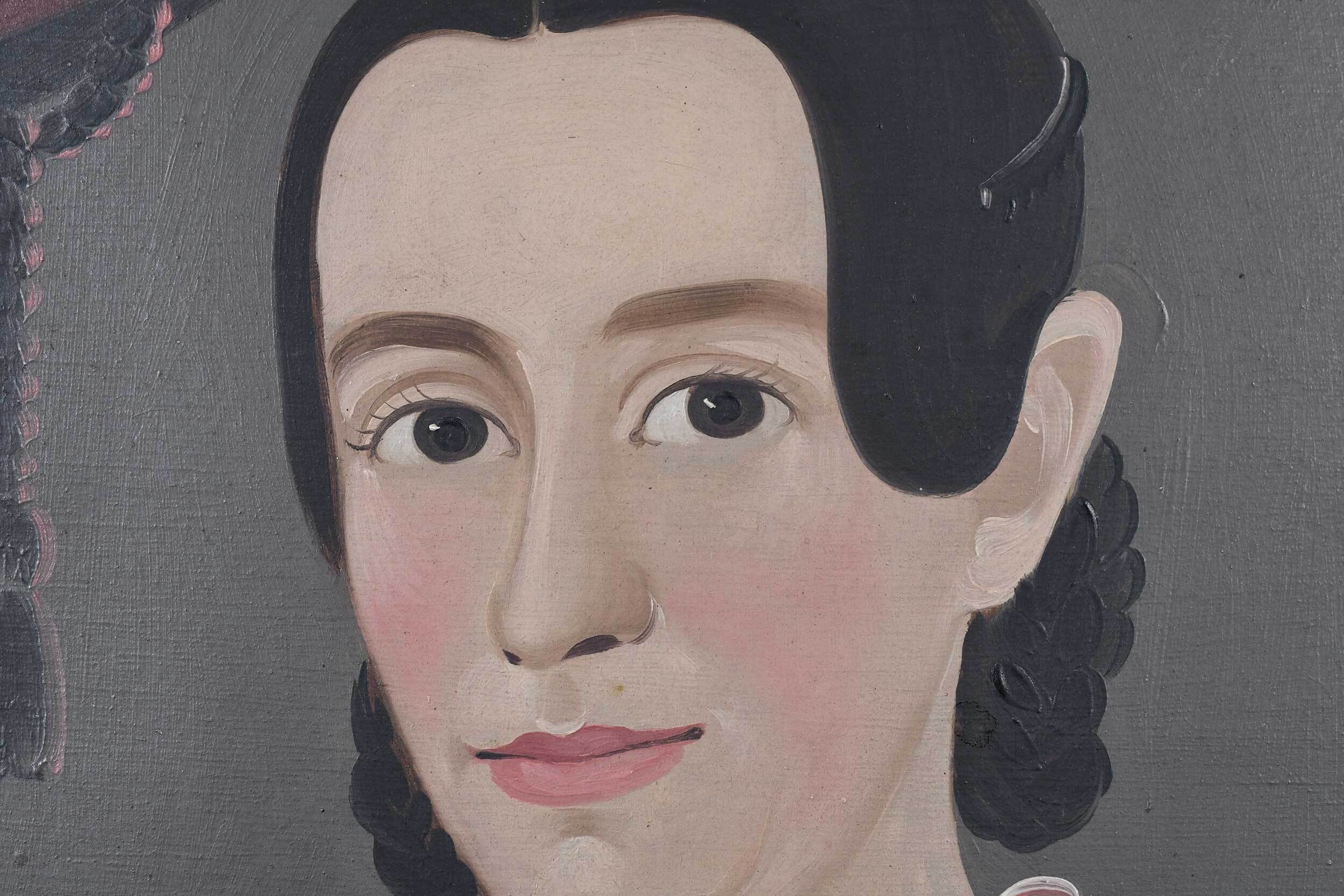 Artwork by Sturtevant J. Hamblin, Portrait of a Young Woman, Made of oil on board