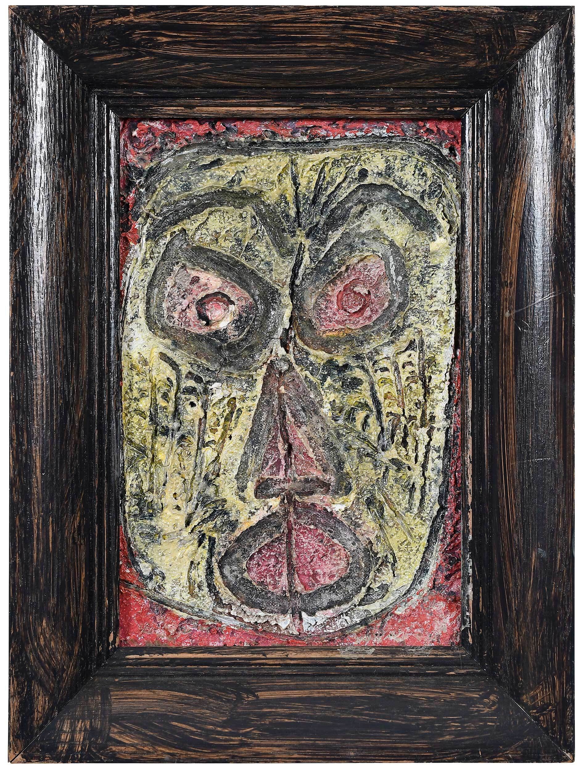 Artwork by Alexandra Huber, Three Abstract Portraits, Made of pastel on paper