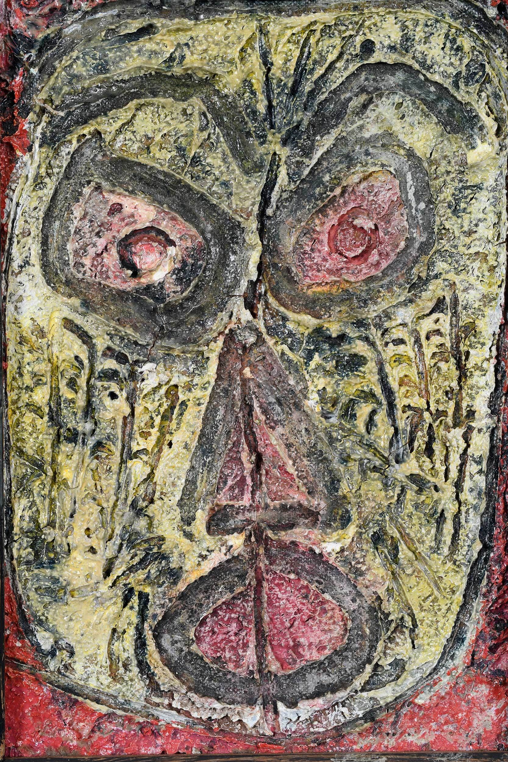 Artwork by Alexandra Huber, Three Abstract Portraits, Made of pastel on paper