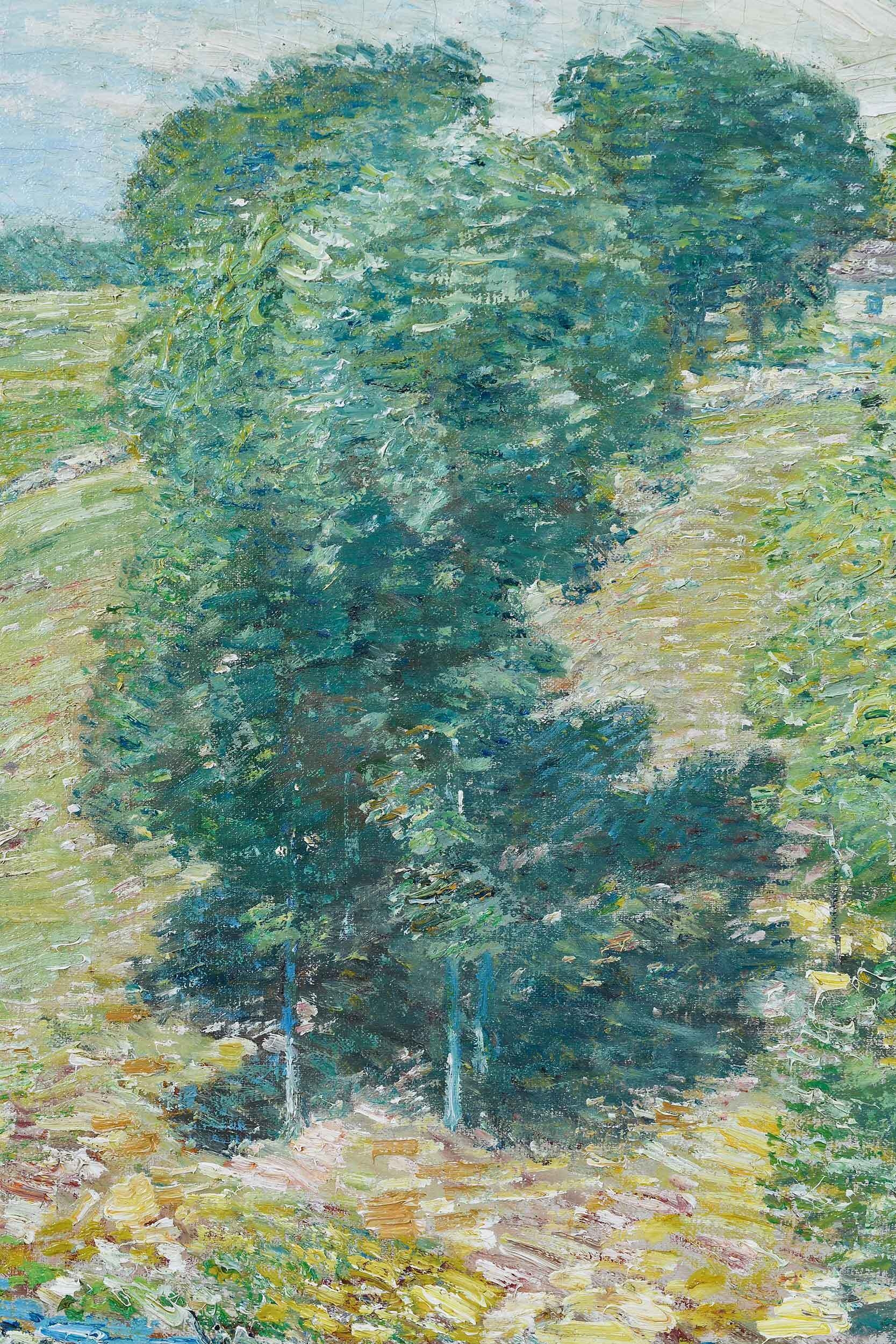 Artwork by Childe Hassam, New Hampshire Farm, Made of oil on canvas