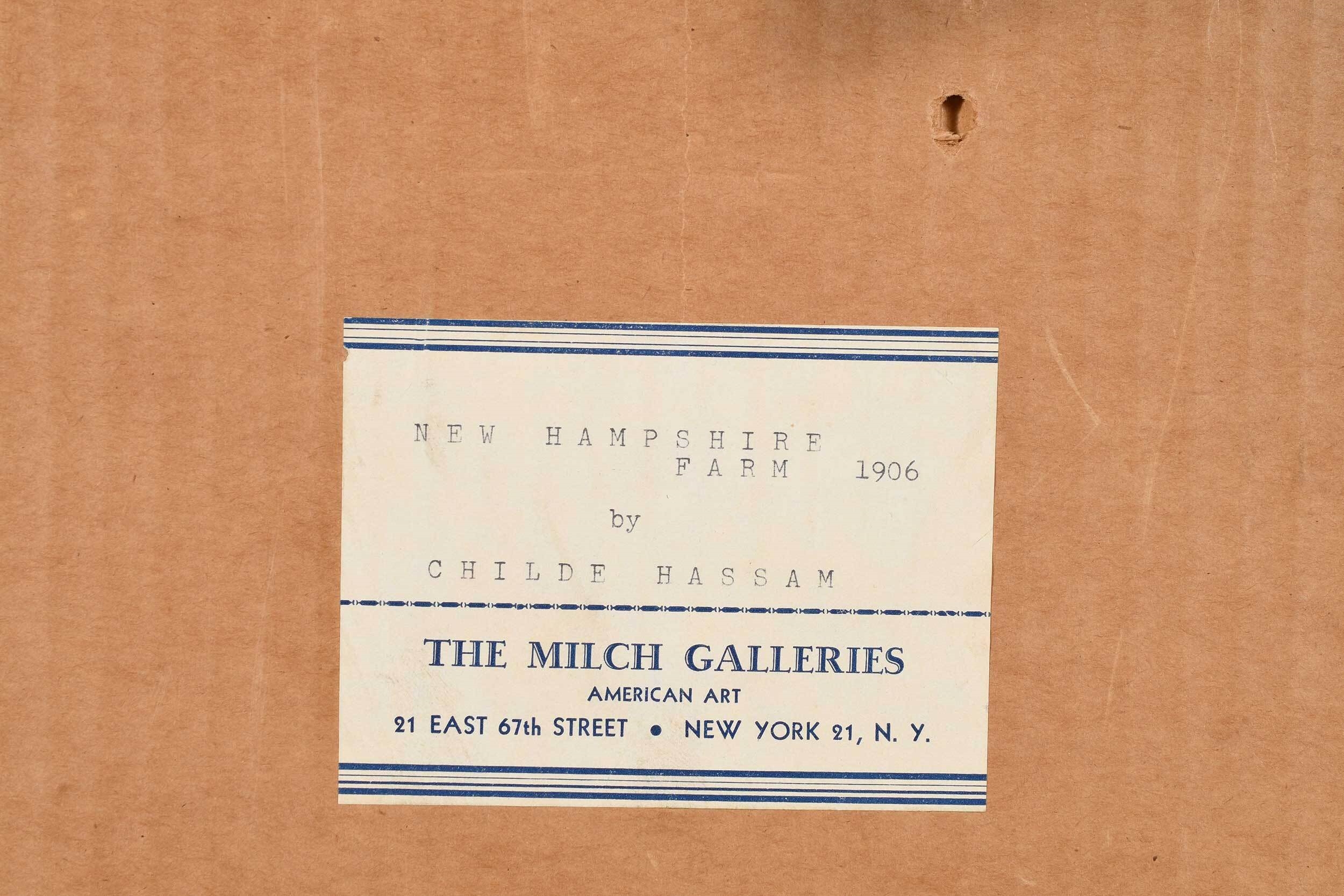 Artwork by Childe Hassam, New Hampshire Farm, Made of oil on canvas