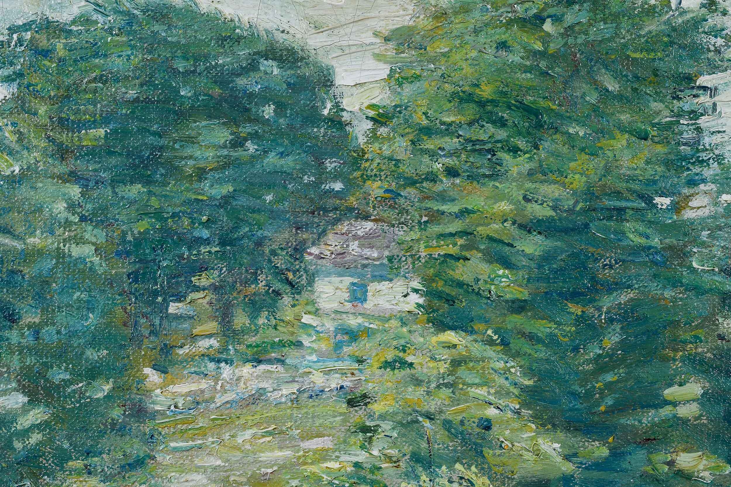 Artwork by Childe Hassam, New Hampshire Farm, Made of oil on canvas