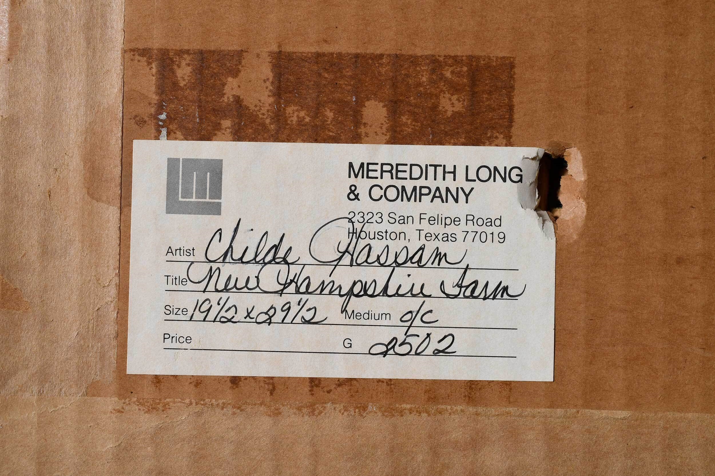 Artwork by Childe Hassam, New Hampshire Farm, Made of oil on canvas