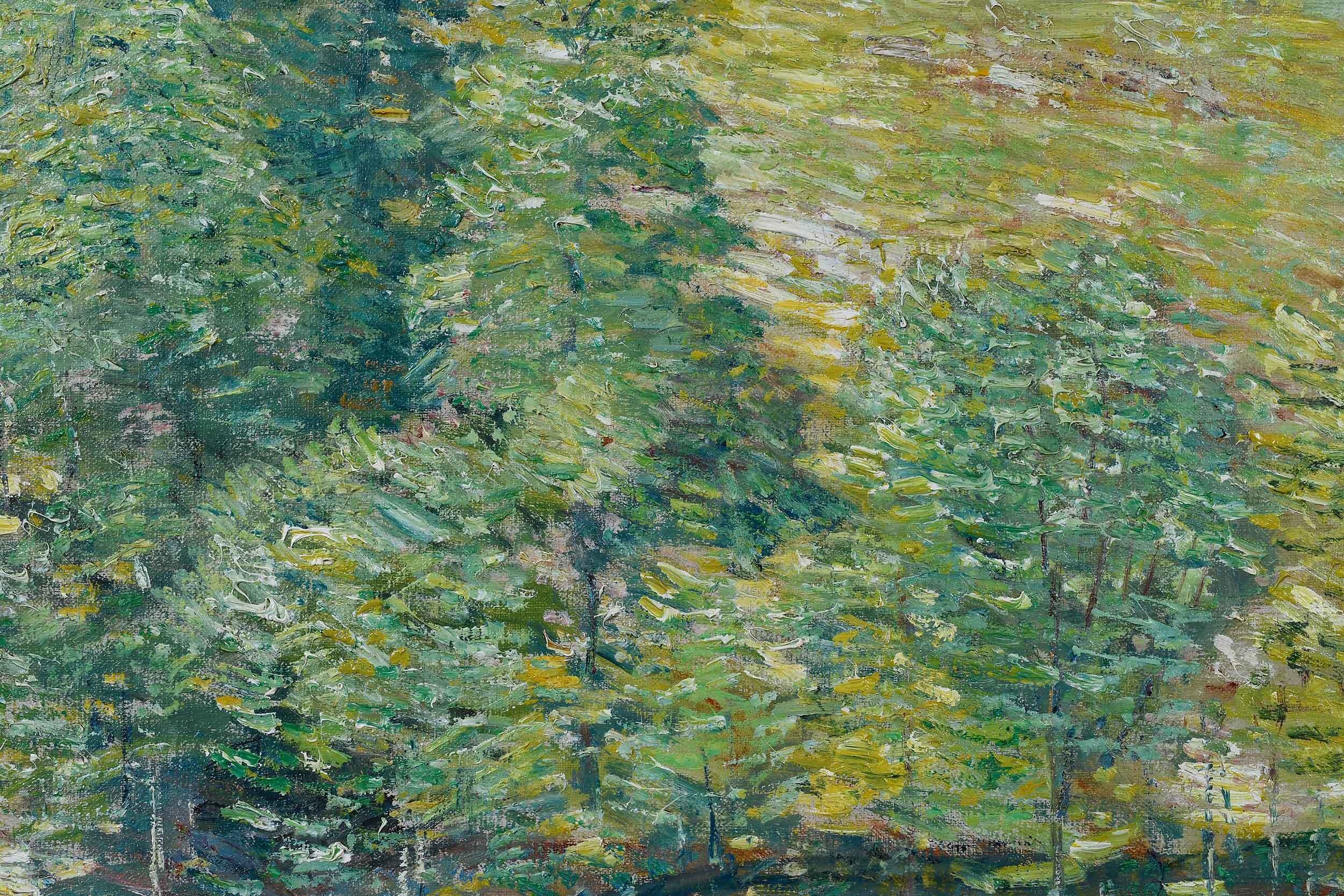 Artwork by Childe Hassam, New Hampshire Farm, Made of oil on canvas